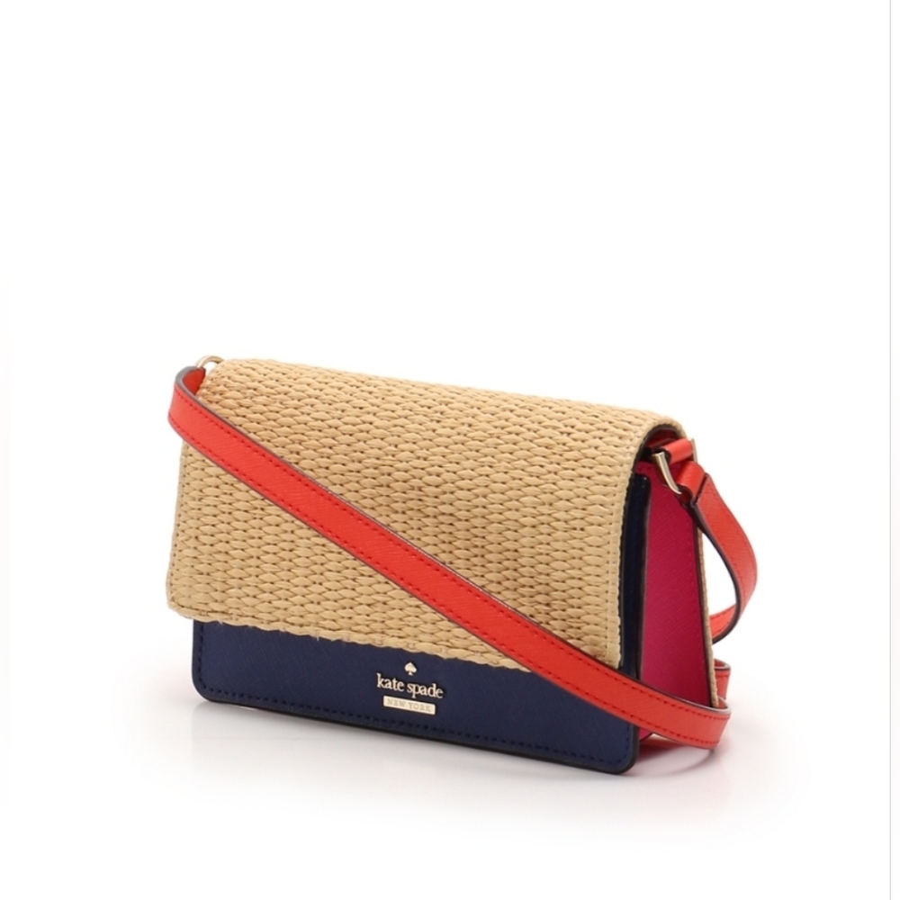 Kate Spade Cameron Streer Straw Arielle Pochette Shoulder Bag